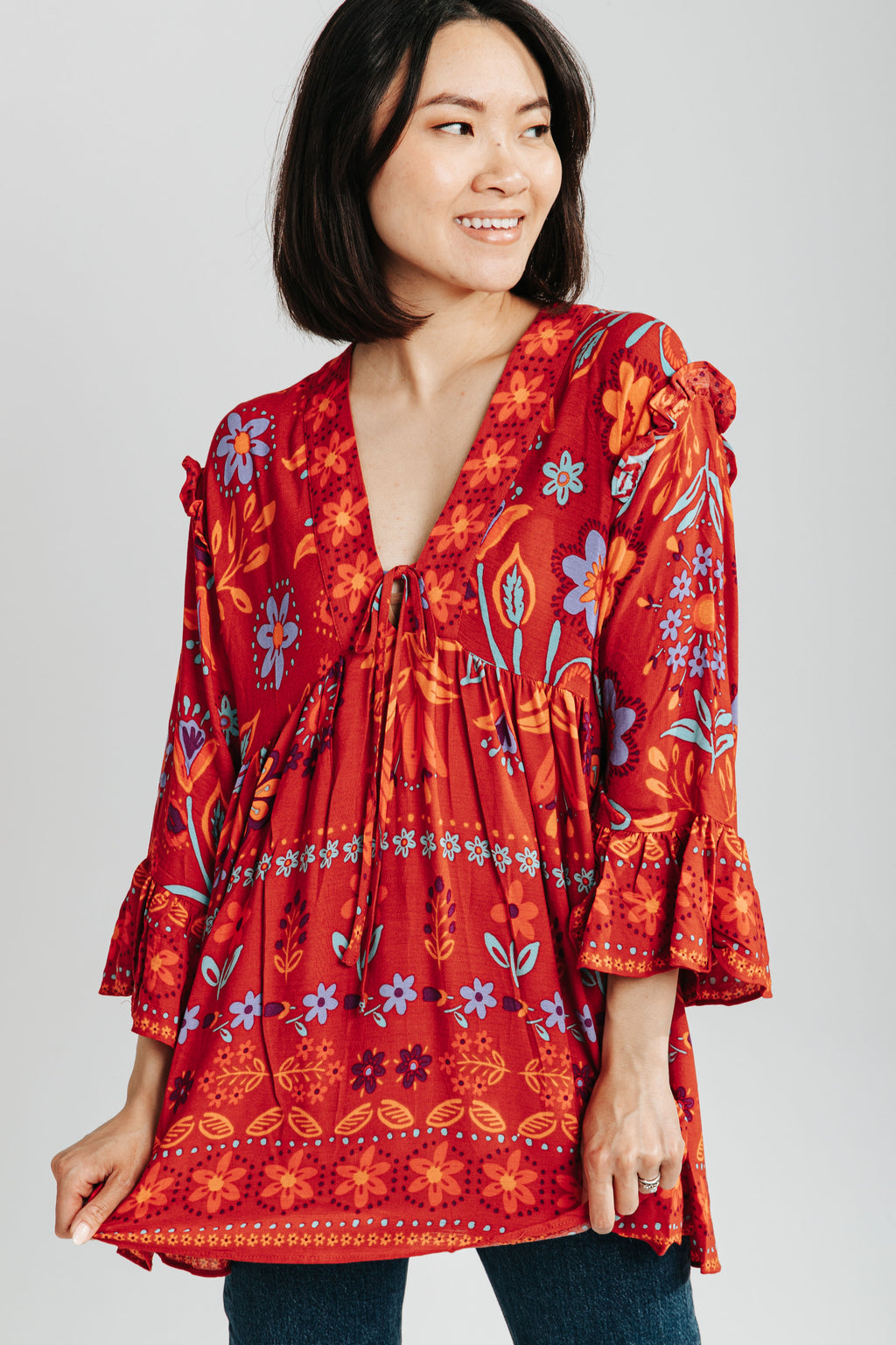 The Parklan Embroidered Wrap Dress in ...